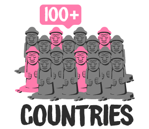 100+ Countries